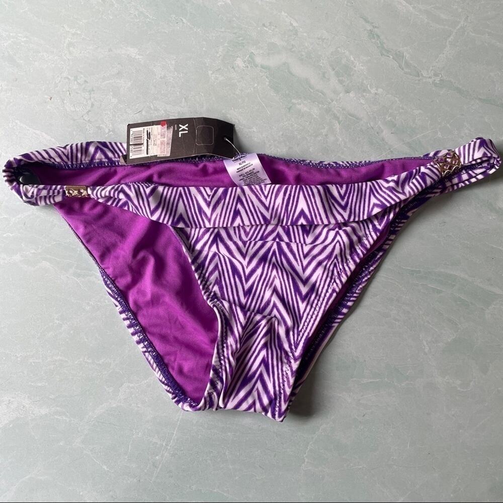 MOSSIMO white purple pattened bikini bottom sz XL